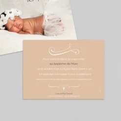 Faire-part Baptême Civil | Gamme Complète^Planet cards Lettres arabesques