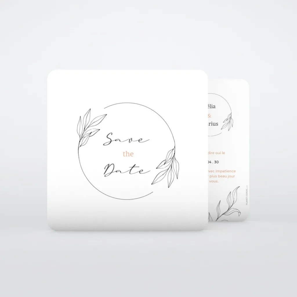 Save The Date^Planet cards Lettrine Délicate et Photo