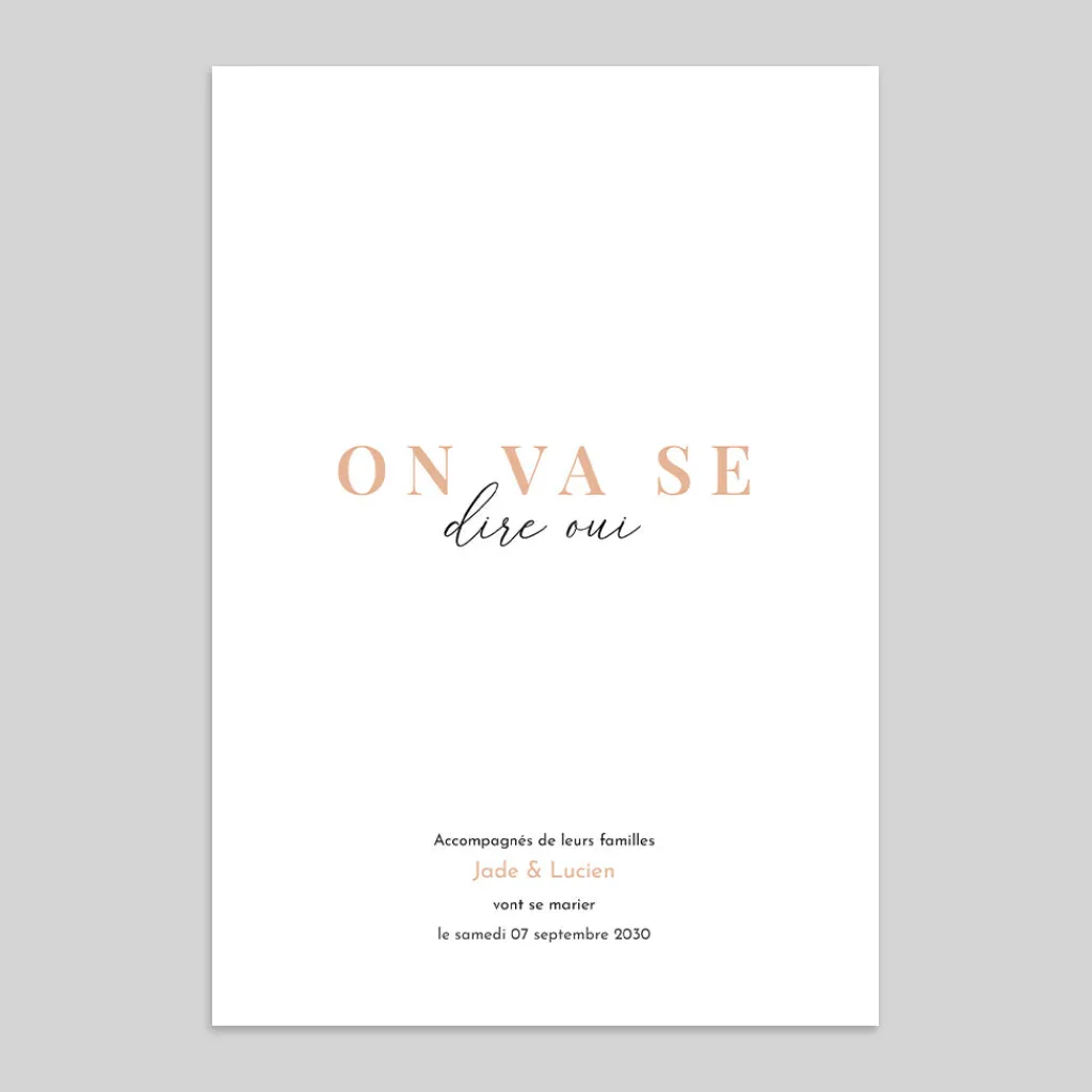 Faire-part Mariage Chic^Planet cards Élégance et Typo