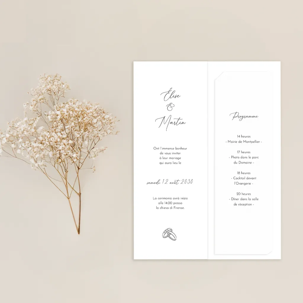 Faire-part Mariage Chic^Planet cards Élégant bouquet