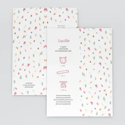 Faire-part Naissance Marque-page^Planet cards Liberty aux couleurs de l'automne