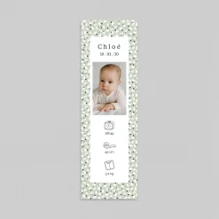 Faire-part Naissance Marque-page^Planet cards Liberty Perce-neige