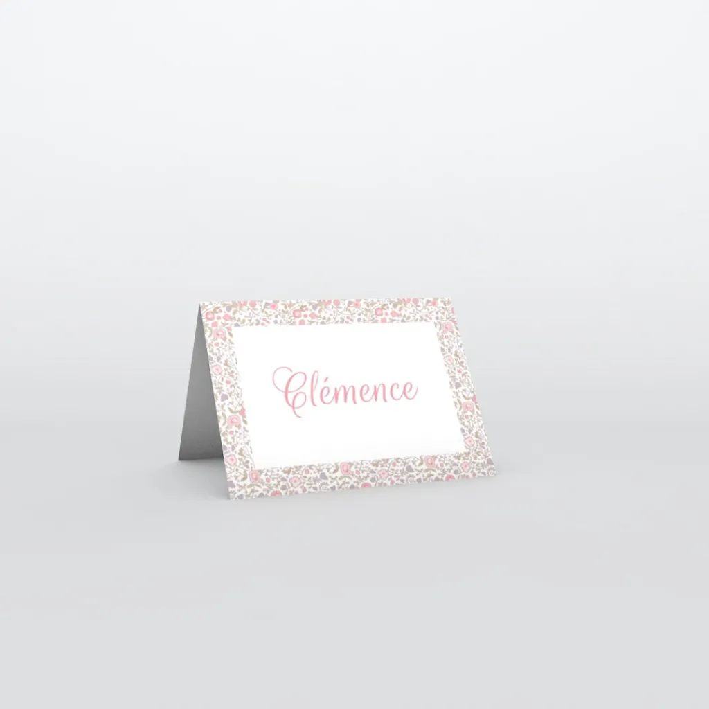 Marque-place Baptême^Planet cards Liberty Religieux