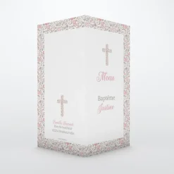Menu Baptême^Planet cards Liberty Religieux