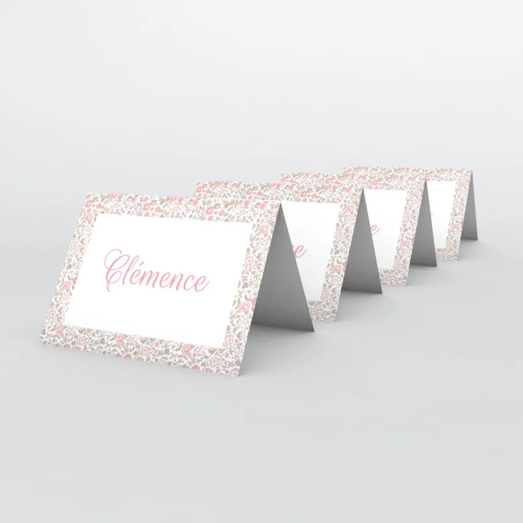 Marque-place Baptême^Planet cards Liberty Religieux