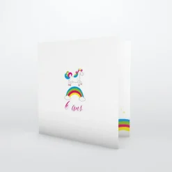 Carte Invitation Anniversaire Enfant Fille^Planet cards Licorne colorée