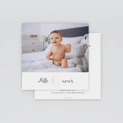 Carte Remerciement Naissance Classique^Planet cards Lune Et Petits Nuages