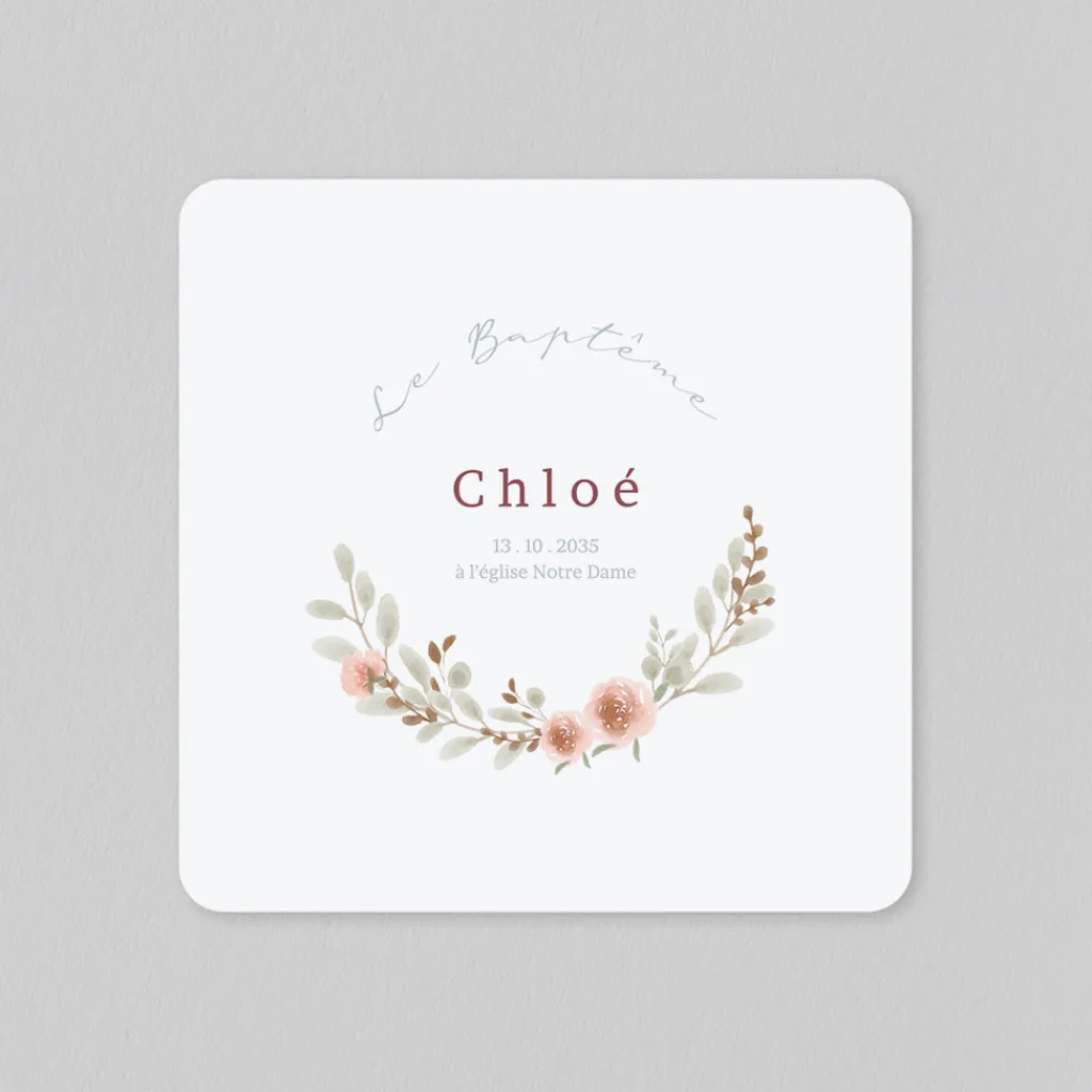 Faire-part Baptême Civil | Faire-part Baptême Champêtre^Planet cards Ma Grande Journée