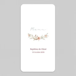 Menu Baptême^Planet cards Ma Grande Journée