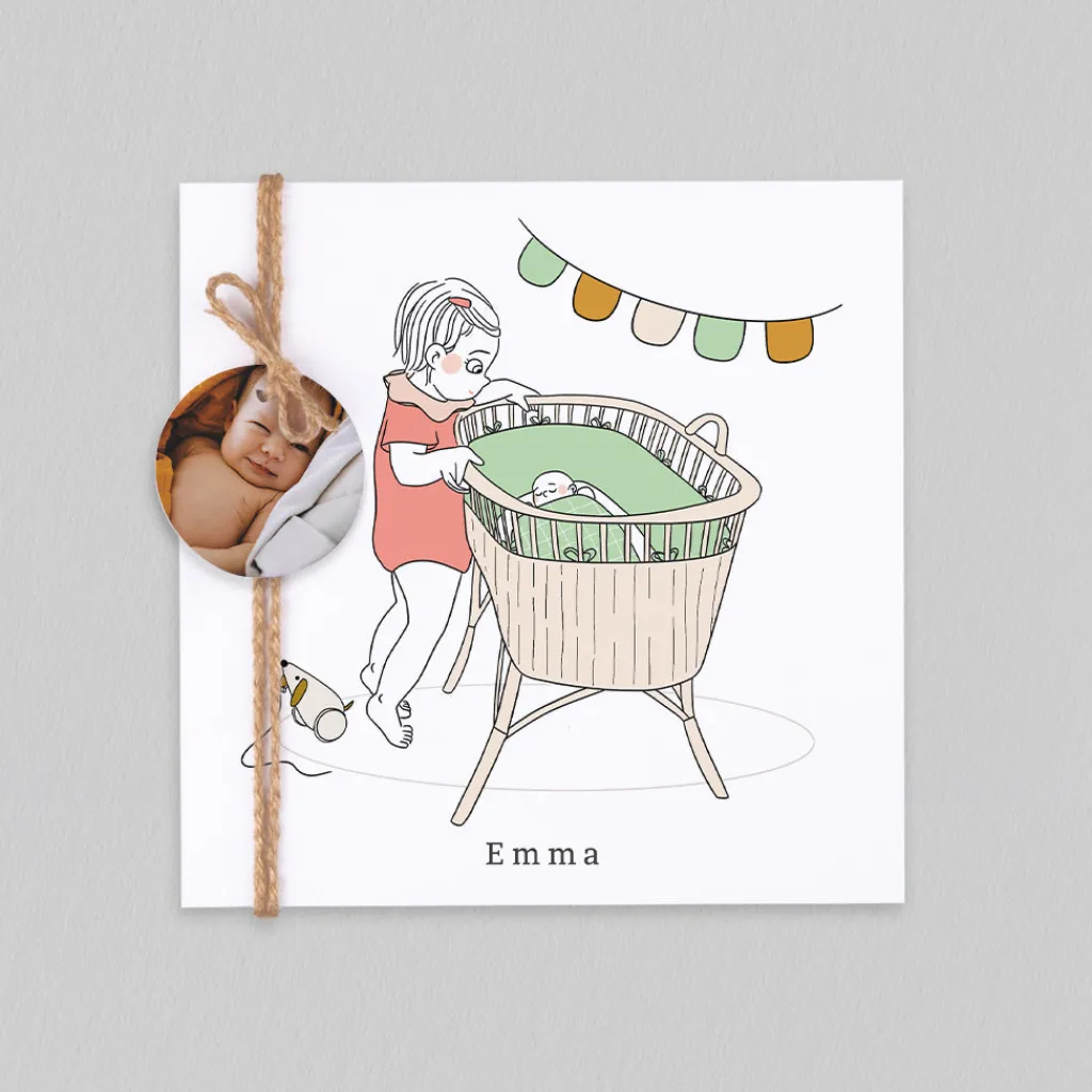 Créations En Collaboration | Faire-part Naissance Fille^Planet cards Ma grande Soeur