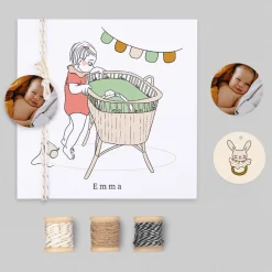 Créations En Collaboration | Faire-part Naissance Fille^Planet cards Ma grande Soeur