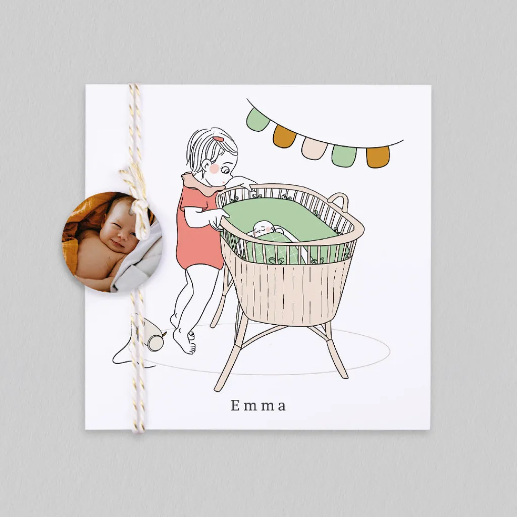 Créations En Collaboration | Faire-part Naissance Fille^Planet cards Ma grande Soeur