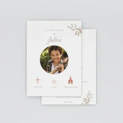 Faire-part Communion^Planet cards Ma Journée Religieuse