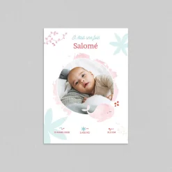 Faire-part Naissance Animaux | Faire-part Naissance Magnet^Planet cards Ma petite baleine Rose