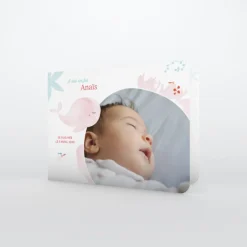 Faire-part Naissance Animaux | Faire-part Naissance Magnet^Planet cards Ma petite baleine Rose