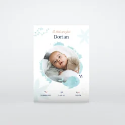 Faire-part Naissance Animaux | Faire-part Naissance Magnet^Planet cards Ma petite baleine Turquoise