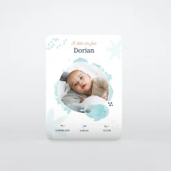 Faire-part Naissance Animaux | Faire-part Naissance Magnet^Planet cards Ma petite baleine Turquoise