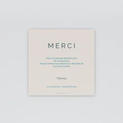 Carte Remerciement Naissance Garçon | Carte Remerciement Naissance Classique^Planet cards Magnifiques Photos