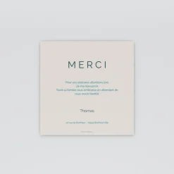Carte Remerciement Naissance Garçon | Carte Remerciement Naissance Classique^Planet cards Magnifiques Photos