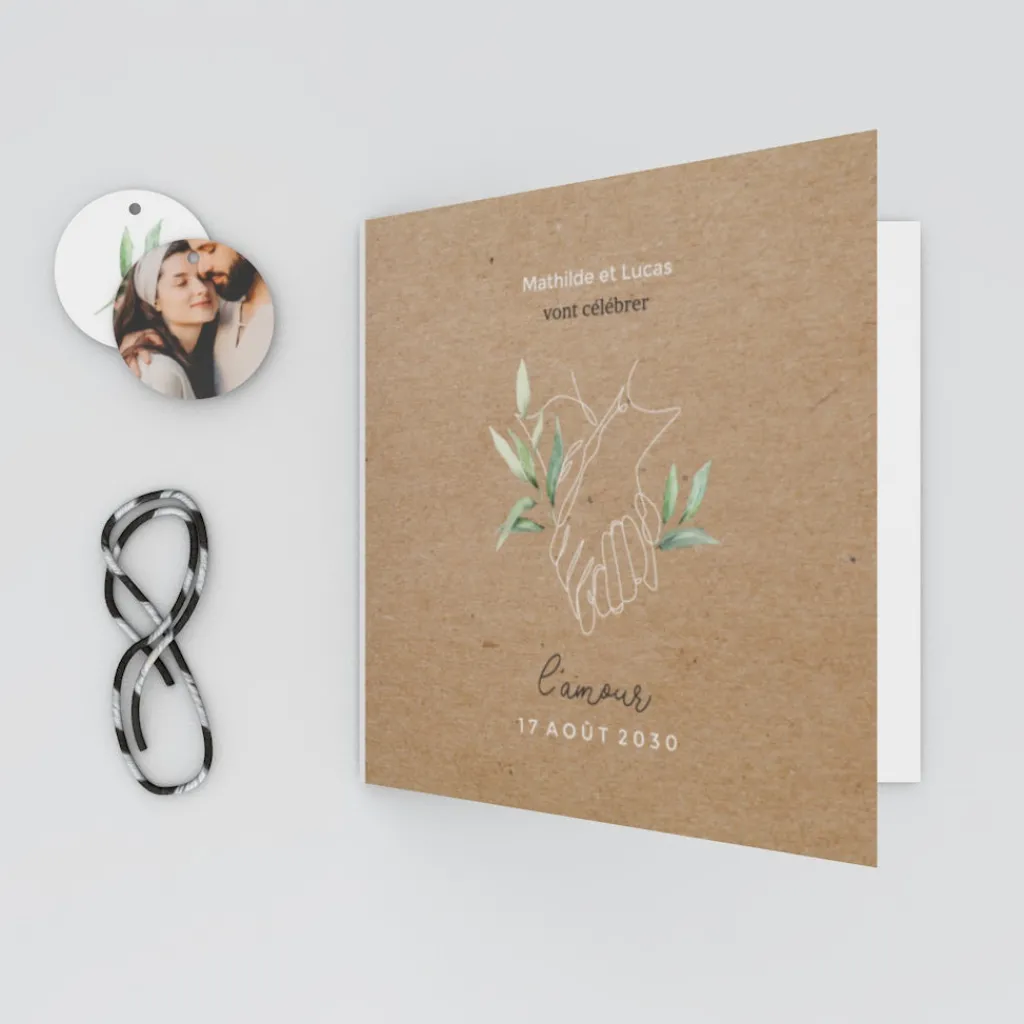 Faire-part Mariage Bohème | Faire-part Mariage Champêtre^Planet cards Mains Végétales