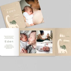 Faire-part Naissance Animaux | Faire-part Naissance Garçon^Planet cards Maman et Bébé Dino