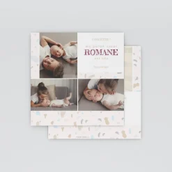 Faire-part Naissance Original | Faire-part Naissance Fille^Planet cards Marbre Coloré