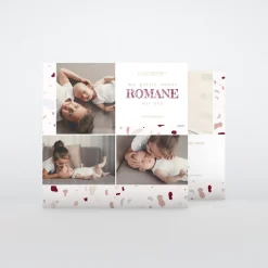 Faire-part Naissance Original | Faire-part Naissance Fille^Planet cards Marbre Coloré