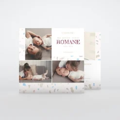 Faire-part Naissance Original | Faire-part Naissance Fille^Planet cards Marbre Coloré