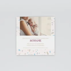 Faire-part Naissance Original | Faire-part Naissance Fille^Planet cards Marbre Coloré