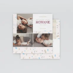 Faire-part Naissance Original | Faire-part Naissance Fille^Planet cards Marbre Coloré
