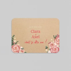 Faire-part Mariage Bohème | Faire-part Mariage Champêtre^Planet cards Marguerites et Roses
