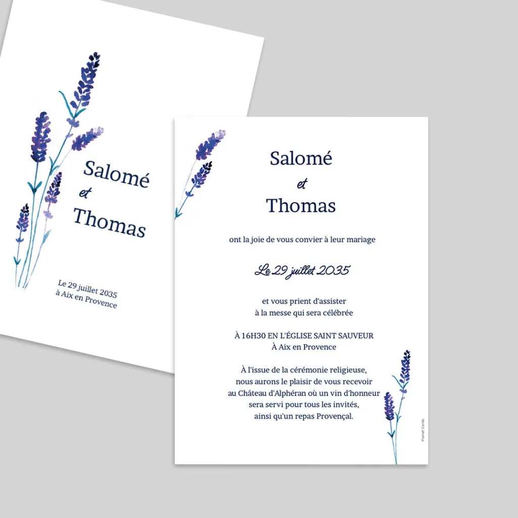 Faire-part Mariage Champêtre^Planet cards Mariage à Valensole