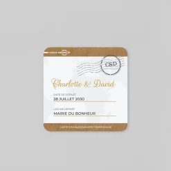 Save The Date^Planet cards Mariage Airlines