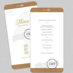 Menu De Mariage^Planet cards Mariage Airlines