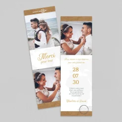 Carte Remerciement Mariage Marque-page^Planet cards Mariage Airlines