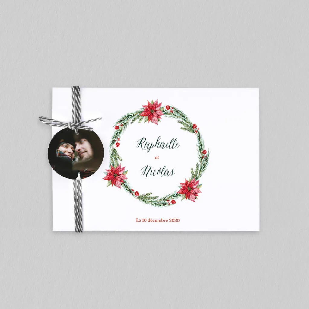 Faire-part Mariage Champêtre^Planet cards Mariage Hivernal Délicat