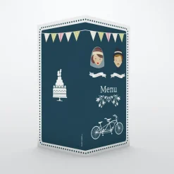 Menu De Mariage^Planet cards Mariés hipster