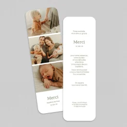 Carte Remerciement Baptême Photo^Planet cards Marque-page et Émotion