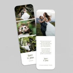 Carte Remerciement Mariage Avec Photo | Carte Remerciement Mariage Marque-page^Planet cards Marque-page souvenir