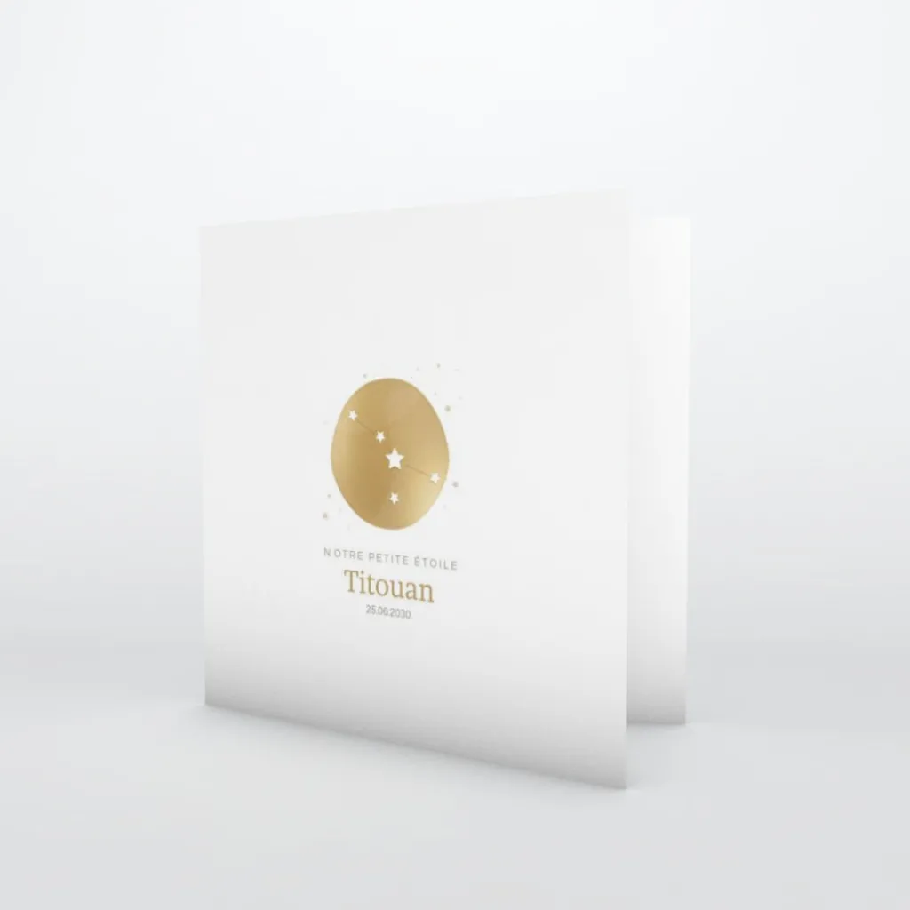 Faire-part Naissance Fille | Faire-part Naissance Garçon^Planet cards Médaillon Constellation Cancer