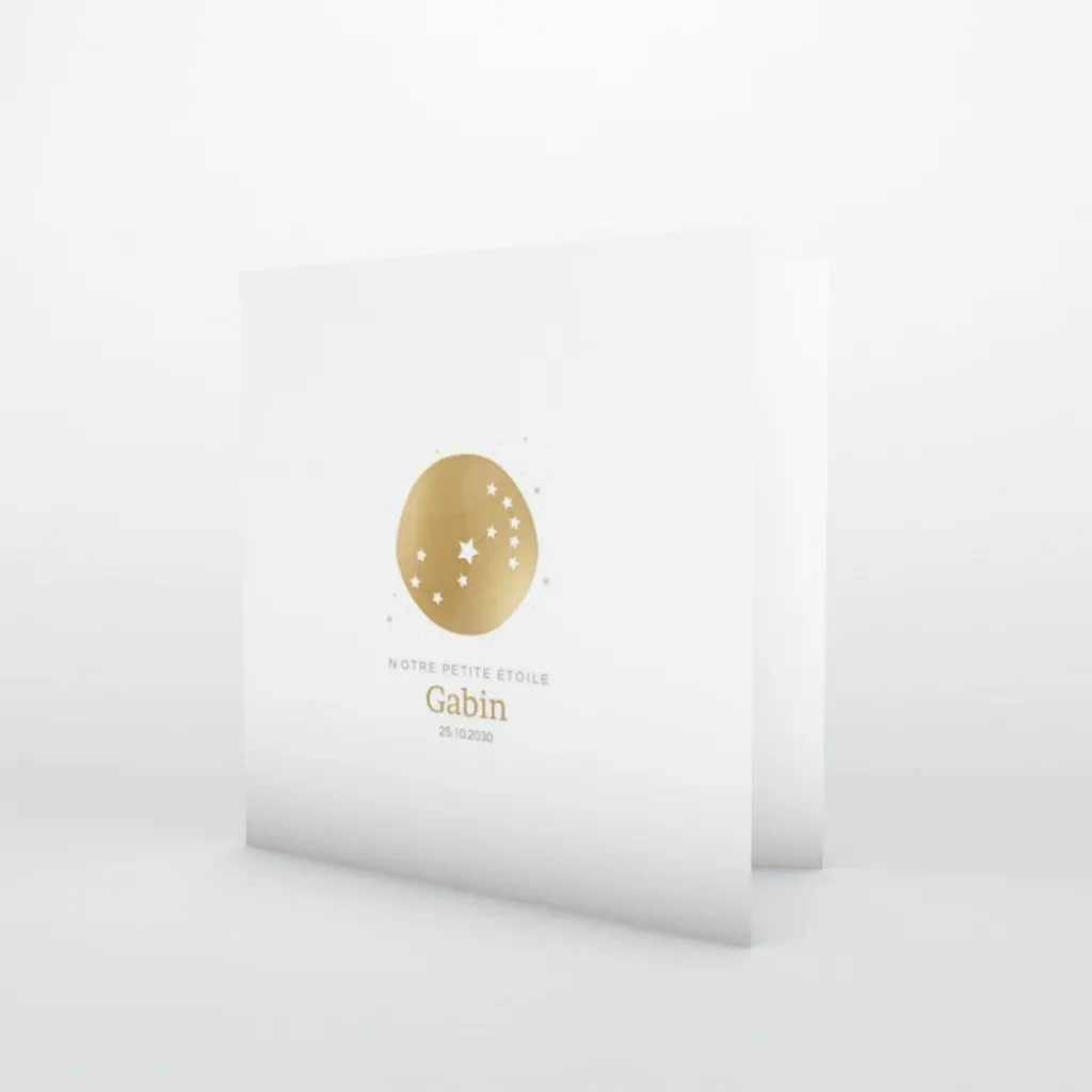 Faire-part Naissance Fille | Faire-part Naissance Garçon^Planet cards Médaillon Constellation Scorpion