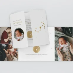 Faire-part Naissance Fille | Faire-part Naissance Garçon^Planet cards Médaillon Constellation Scorpion