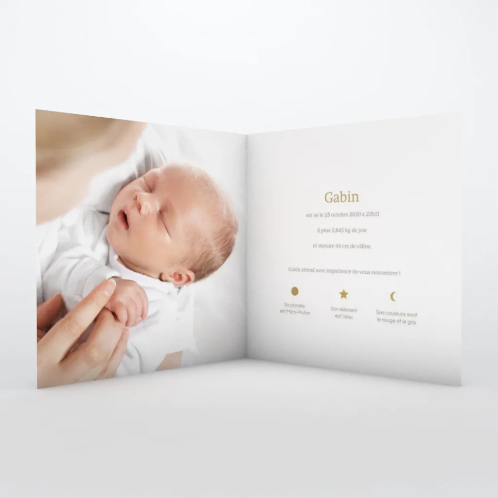 Faire-part Naissance Fille | Faire-part Naissance Garçon^Planet cards Médaillon Constellation Scorpion