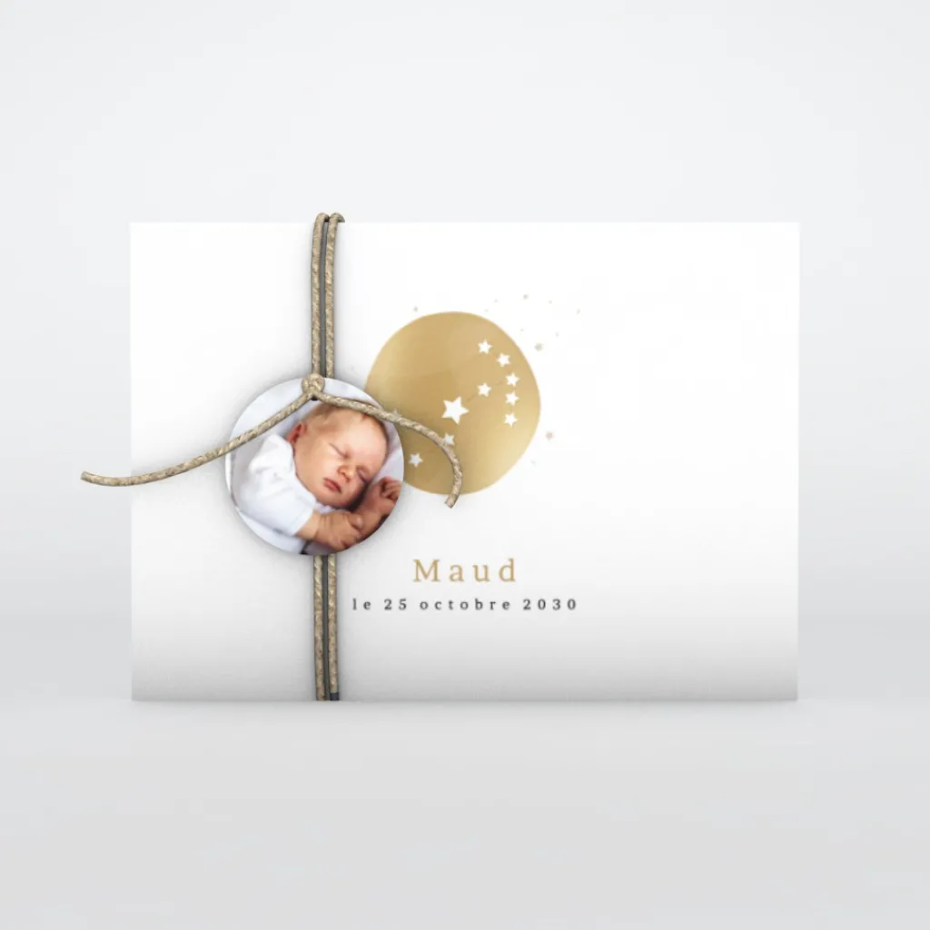 Faire-part Naissance Fille | Faire-part Naissance Garçon^Planet cards Médaillon Constellation Scorpion