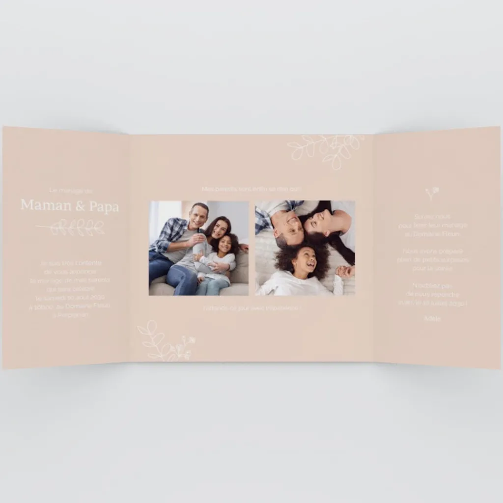 Faire-part Mariage Champêtre^Planet cards Mes Parents, Illustration Mains