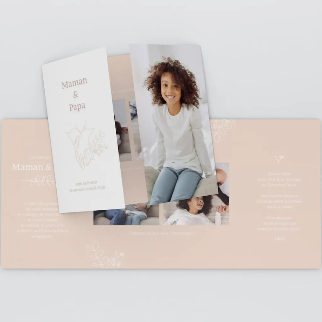 Faire-part Mariage Champêtre^Planet cards Mes Parents, Illustration Mains