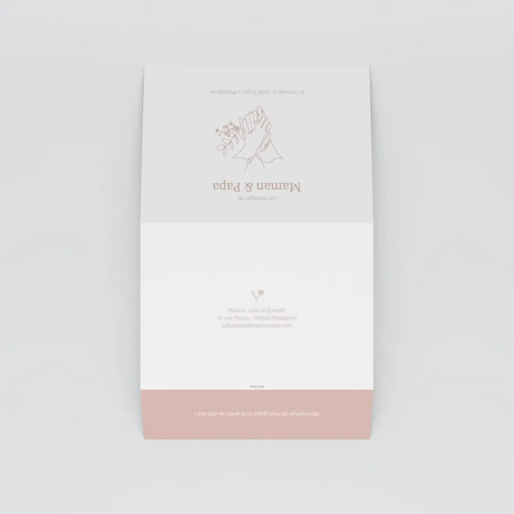 Faire-part Mariage Bohème | Faire-part Mariage Champêtre^Planet cards Mes Parents, Main Dans La Main