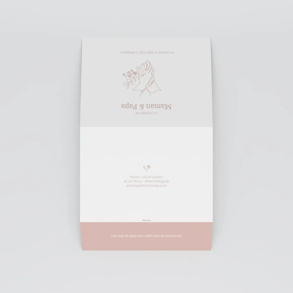 Faire-part Mariage Bohème | Faire-part Mariage Champêtre^Planet cards Mes Parents, Main Dans La Main