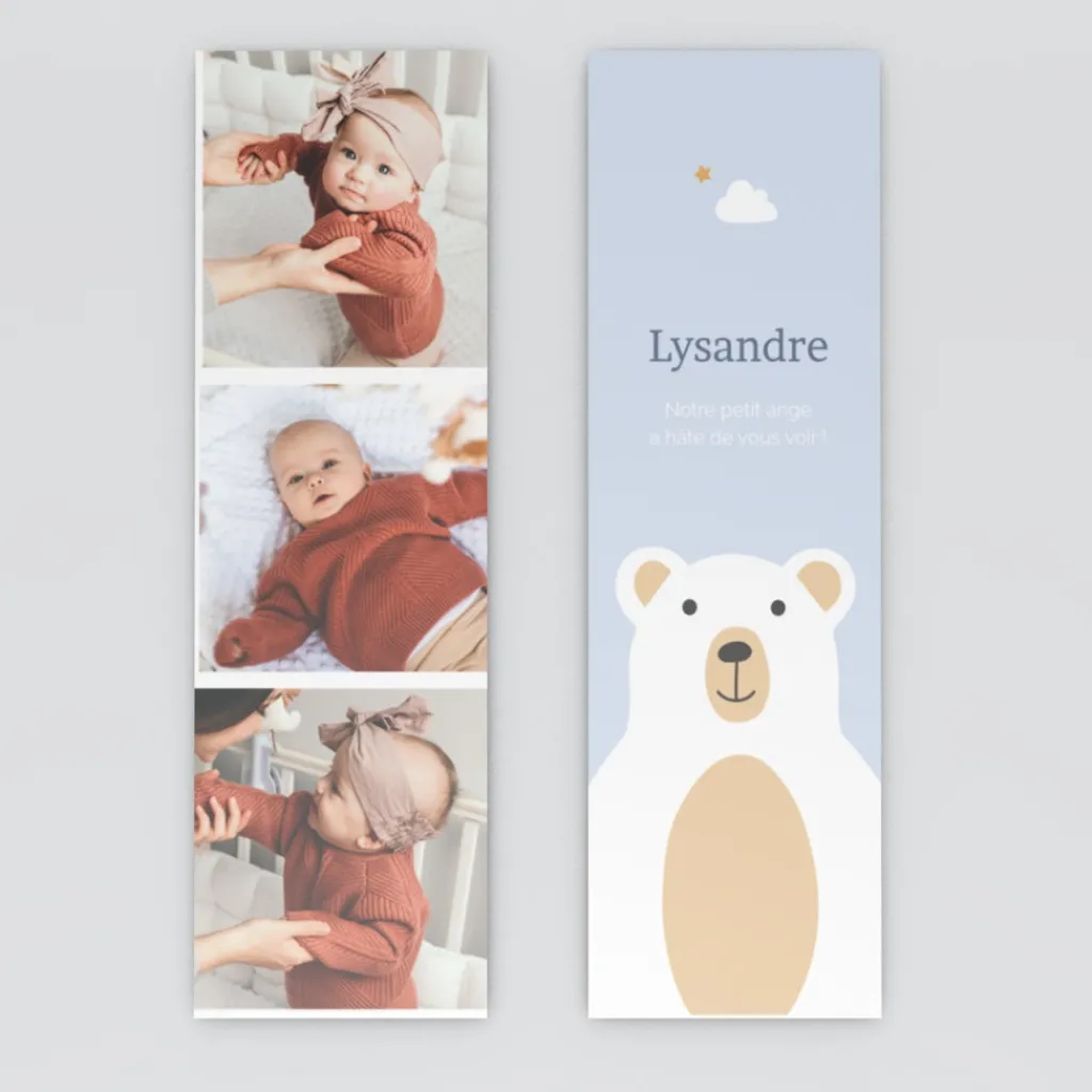 Faire-part Naissance Animaux | Faire-part Naissance Marque-page^Planet cards Mobile Arctique