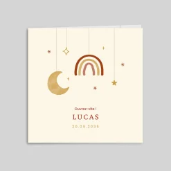 Faire-part Naissance Fille | Faire-part Naissance Garçon^Planet cards Mobile Lune